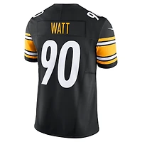 Nike T.J. pour hommes Watt Black Pittsburgh Steelers Vapor F.U.S.E. Maillot limité