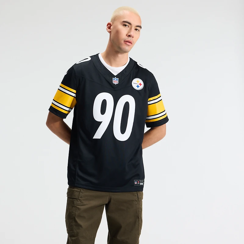 Men's Nike T.J. Watt Black Pittsburgh Steelers Vapor F.U.S.E. Stitched Limited Jersey