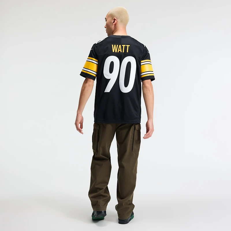 Men's Nike T.J. Watt Black Pittsburgh Steelers Vapor F.U.S.E. Stitched Limited Jersey