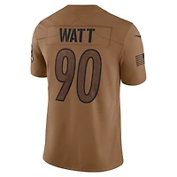 Nike T.J. pour hommes Maillot Watt Brown Pittsburgh Steelers 2023 Salute To Service Limited