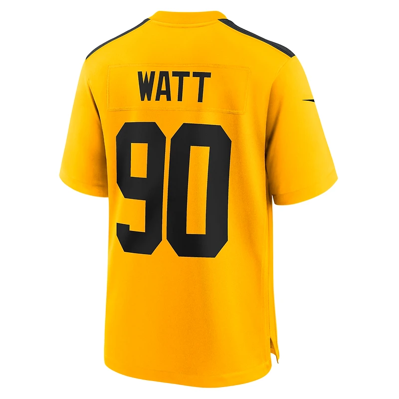Maillot Nike T.J. Watt doré pour homme, modèle alternatif des Steelers de Pittsburgh, édition 1933