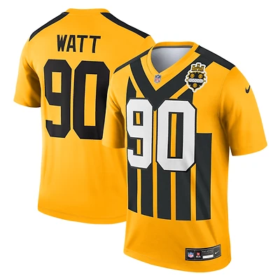 Haut Nike T.J. Watt Gold pour homme, joueur de performance légendaire rétro des Steelers Pittsburgh, version alternative 1933