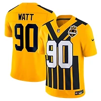 Maillot Nike T.J. Watt Gold Alternate Vapor F.U.S.E. Limited pour homme des Pittsburgh Steelers