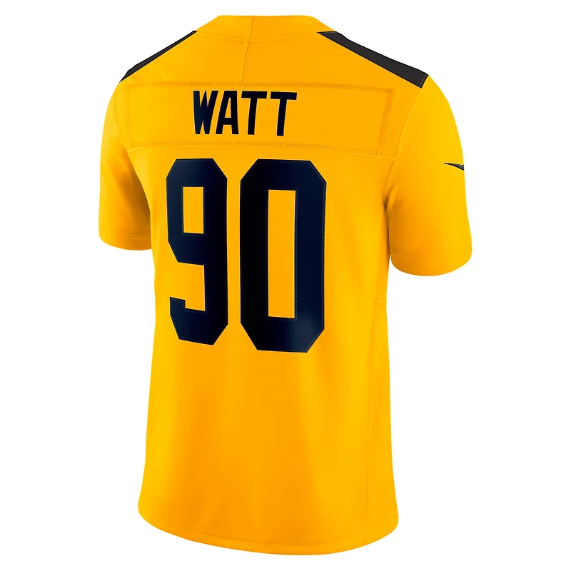 Men's Nike T.J. Watt Gold Pittsburgh Steelers Alternate Vapor F.U.S.E. Limited Jersey