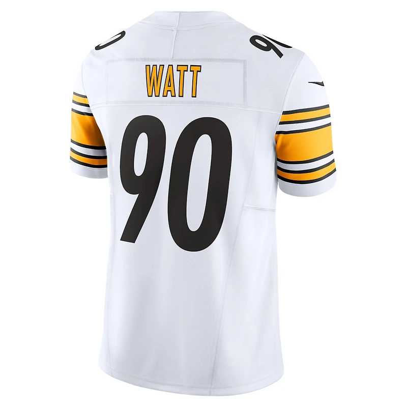 Nike T.J. pour hommes Watt White Pittsburgh Steelers Vapor F.U.S.E. Maillot limité
