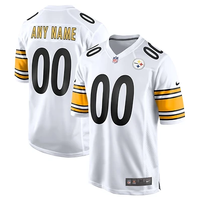 Men's Nike White Pittsburgh Steelers Game Custom Jersey