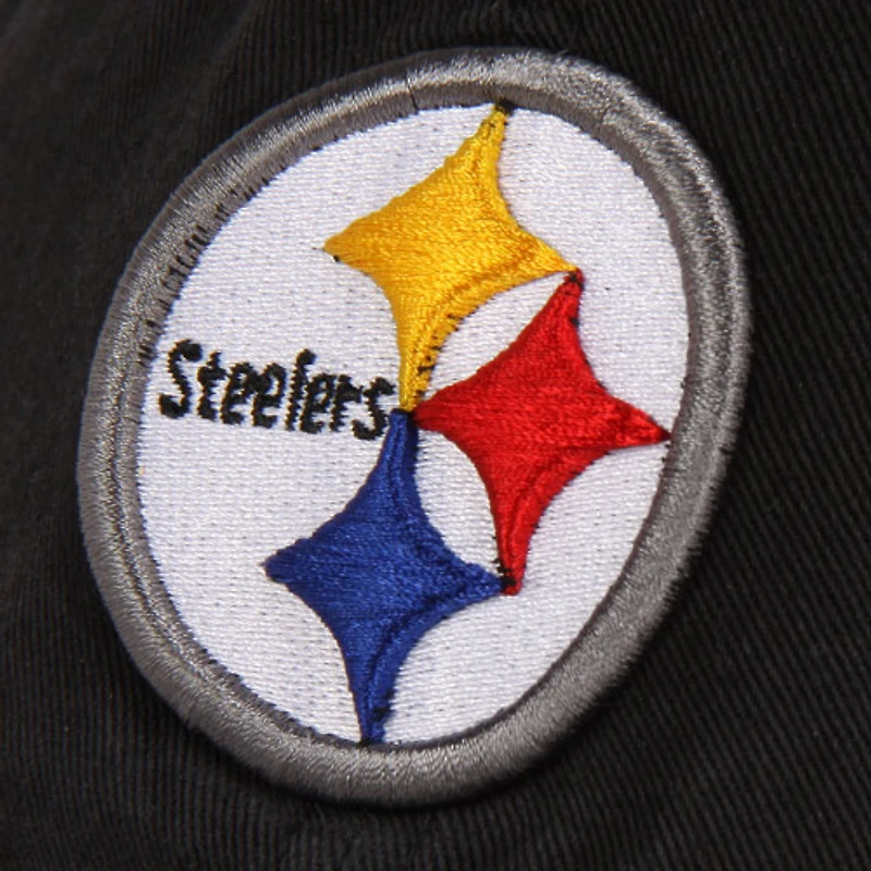 Casquette ajustable pour homme Pittsburgh Steelers '47 Brand Black Cleanup