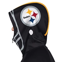 Men's Pro Player Black/Gold Pittsburgh Steelers Helmet Full-Zip Hooded Track Jacket