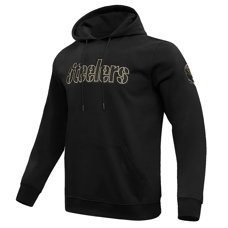 Men's Pro Standard Black Pittsburgh Steelers Classic Chenille Pullover Hoodie