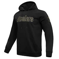 Men's Pro Standard Black Pittsburgh Steelers Classic Chenille Pullover Hoodie