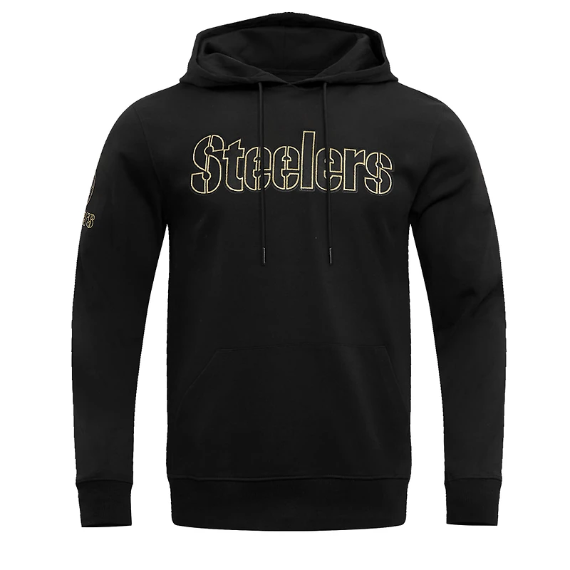 Men's Pro Standard Black Pittsburgh Steelers Classic Chenille Pullover Hoodie