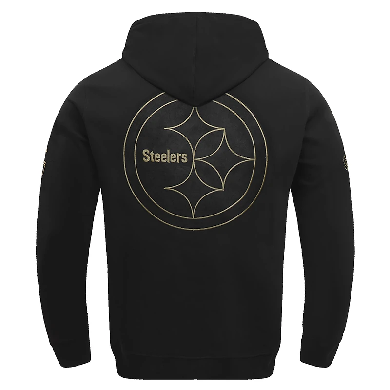 Men's Pro Standard Black Pittsburgh Steelers Classic Chenille Pullover Hoodie