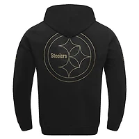 Men's Pro Standard Black Pittsburgh Steelers Classic Chenille Pullover Hoodie