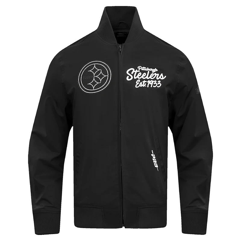Veste zippée en sergé Paint The City Pro Standard noire pour homme des Pittsburgh Steelers