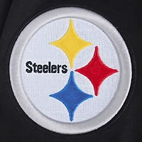Men's Pro Standard Black Pittsburgh Steelers Paint The City Twill Full-Zip Jacket