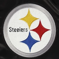 Veste à boutons-pression complète en satin sublimé Pro Standard noire des Pittsburgh Steelers pour homme
