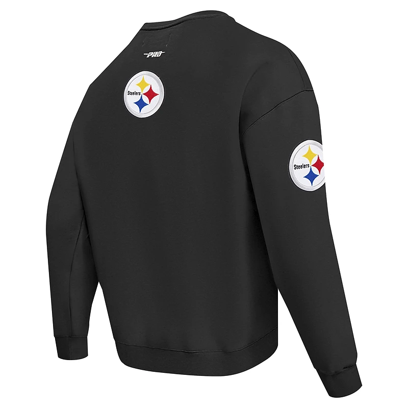 Sweat-shirt à enfiler épaules tombantes Turn It Up Pro Standard pour homme, noir, des Steelers de Pittsburgh