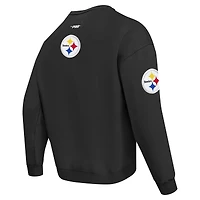 Sweat-shirt à enfiler épaules tombantes Turn It Up Pro Standard pour homme, noir, des Steelers de Pittsburgh