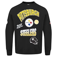 Sweat-shirt à enfiler épaules tombantes Turn It Up Pro Standard pour homme, noir, des Steelers de Pittsburgh