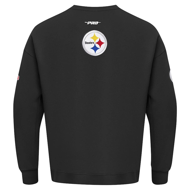 Sweat-shirt à enfiler épaules tombantes Turn It Up Pro Standard pour homme, noir, des Steelers de Pittsburgh