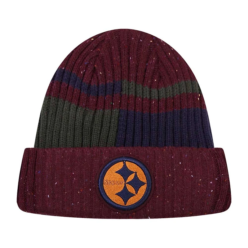 Men's Pro Standard Burgundy Pittsburgh Steelers Speckled Cuffed Knit Hat