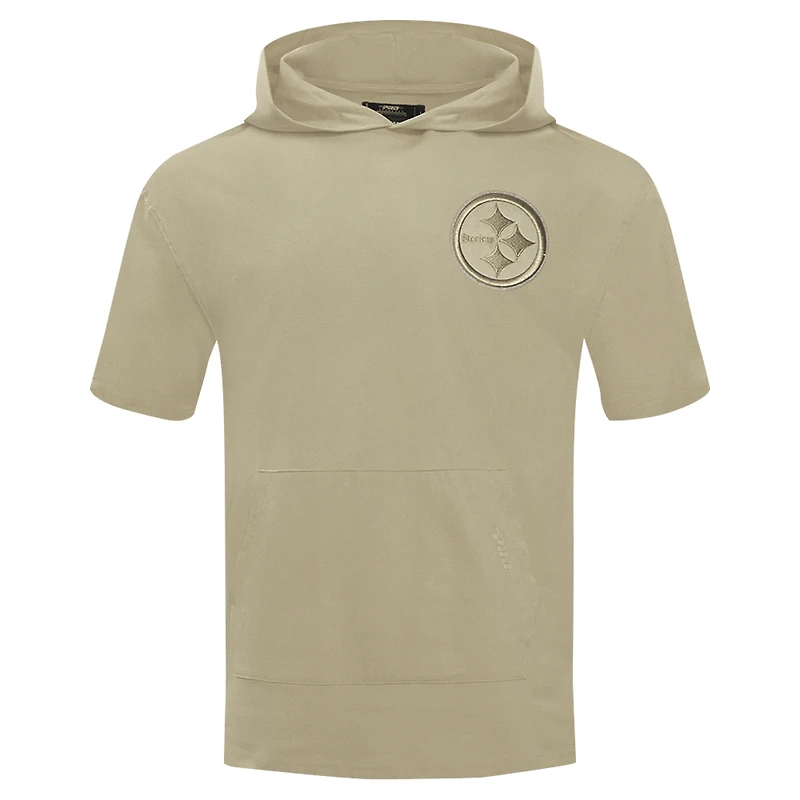 Sweat à capuche manches courtes pour homme Pro Standard Tan Pittsburgh Steelers Neutrals Capsule