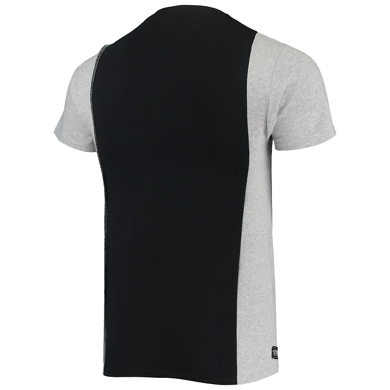 Men's Refried Apparel Black/Heathered Gray Pittsburgh Steelers Sustainable Split T-Shirt