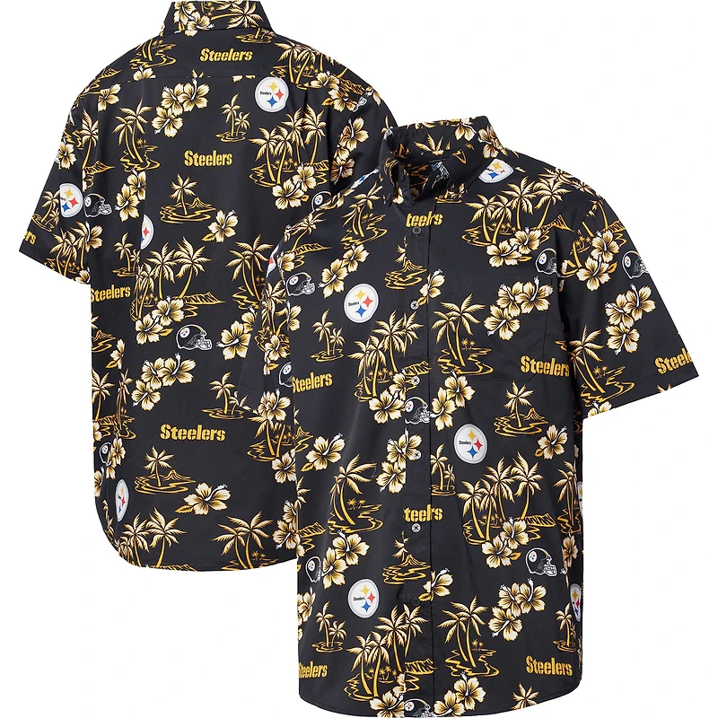 Chemise boutonnée Kekai noire Pittsburgh Steelers de Reyn Spooner pour homme