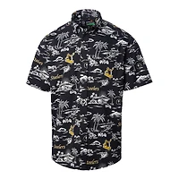 Chemise boutonnée à imprimé Kekai des Pittsburgh Steelers pour homme Reyn Spooner noire