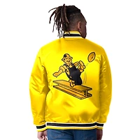 Veste réversible en satin noir/or Starter pour homme des Pittsburgh Steelers Closer