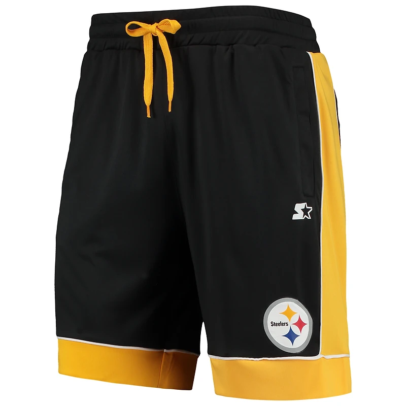 Short mode préféré des fans Steelers de Pittsburgh Starter noir/or pour homme