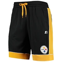 Short mode préféré des fans Steelers de Pittsburgh Starter noir/or pour homme