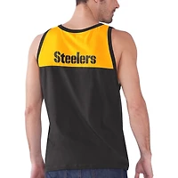Débardeur pour homme Starter Noir/Or Pittsburgh Steelers Touchdown Fashion