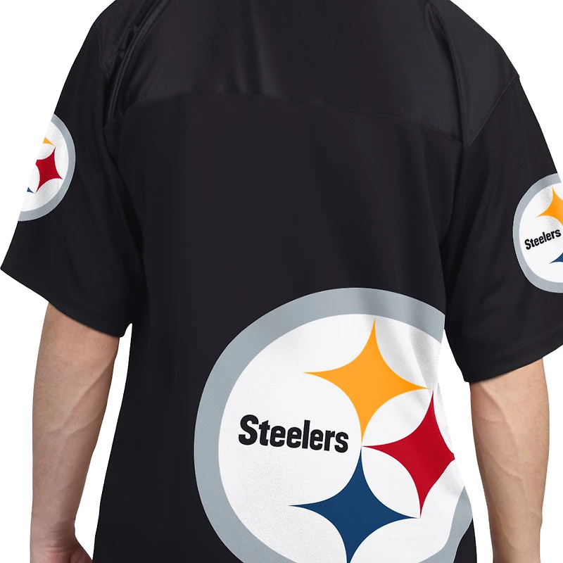 Men's Starter Black/White Pittsburgh Steelers Short Sleeve & Long T-Shirt Combo Pack