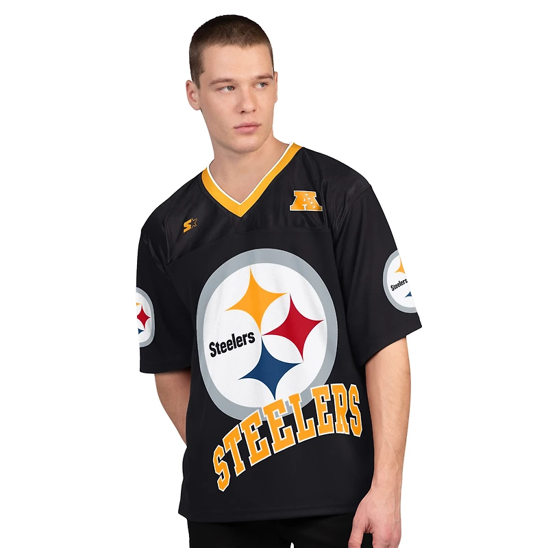 Men's Starter Black/White Pittsburgh Steelers Short Sleeve & Long T-Shirt Combo Pack