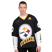 Men's Starter Black/White Pittsburgh Steelers Short Sleeve & Long T-Shirt Combo Pack