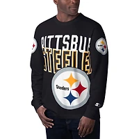 T-shirt à manches longues pour hommes Starter noir Pittsburgh Steelers Clutch Hit