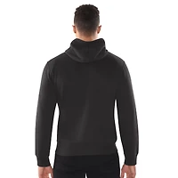 Men's Starter Black Pittsburgh Steelers Distressed Classic Full-Zip Hoodie