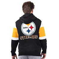 Sweat à capuche zippé extrême pour homme Starter Black Pittsburgh Steelers