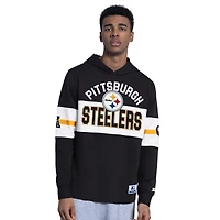 Men's Starter  Black Pittsburgh Steelers Fullback Jersey Hoodie