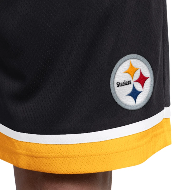 Men's Starter  Black Pittsburgh Steelers Power Play Mesh Shorts