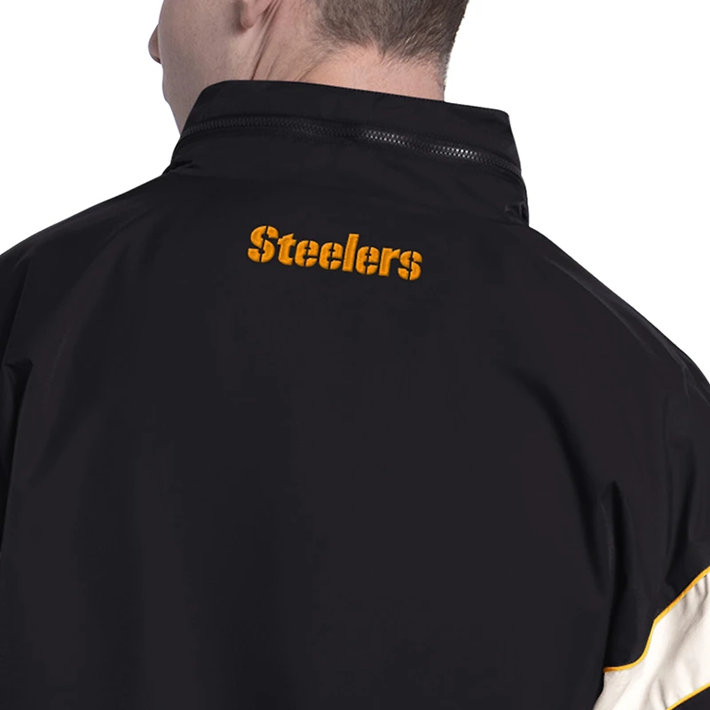 Men's Starter  Black Pittsburgh Steelers The Gust Full-Zip Hooded Jacket