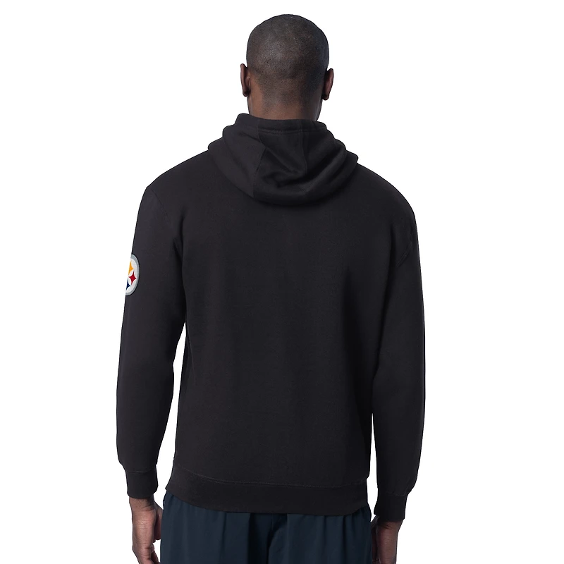 Sweat à capuche noir Starter pour homme des Pittsburgh Steelers Thursday Night Gridiron