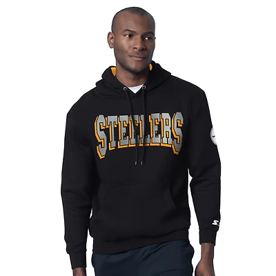 Men's Starter Black Pittsburgh Steelers Thursday Night Gridiron Hoodie