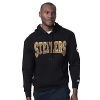 Men's Starter Black Pittsburgh Steelers Thursday Night Gridiron Hoodie