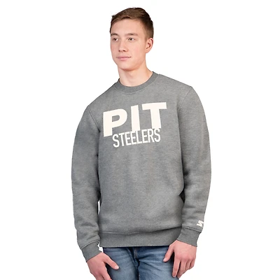 Men's Starter  Charcoal Pittsburgh Steelers Assist Sweatshirt