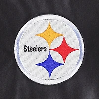 Blouson aviateur métallisé The Wild Collective Pittsburgh Steelers noir pour homme