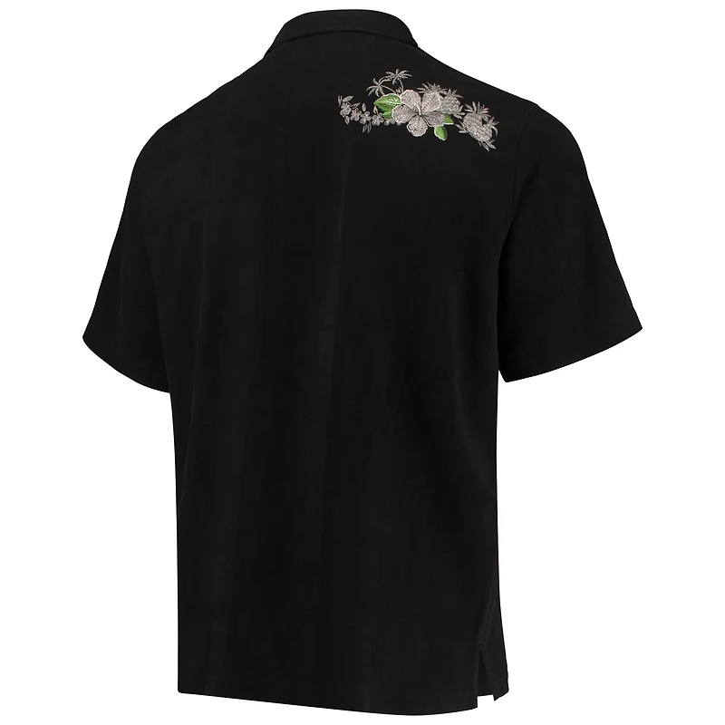 Chemise boutonnée Tommy Bahama noire Pittsburgh Steelers Azule Oasis pour hommes
