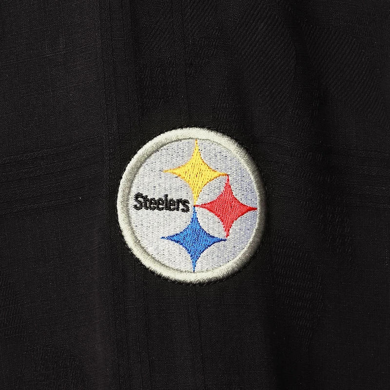 Chemise boutonnée Tommy Bahama noire Pittsburgh Steelers Azule Oasis pour hommes