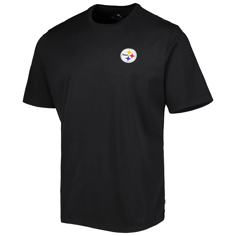 Men's Tommy Bahama Black Pittsburgh Steelers Bali Skyline T-Shirt